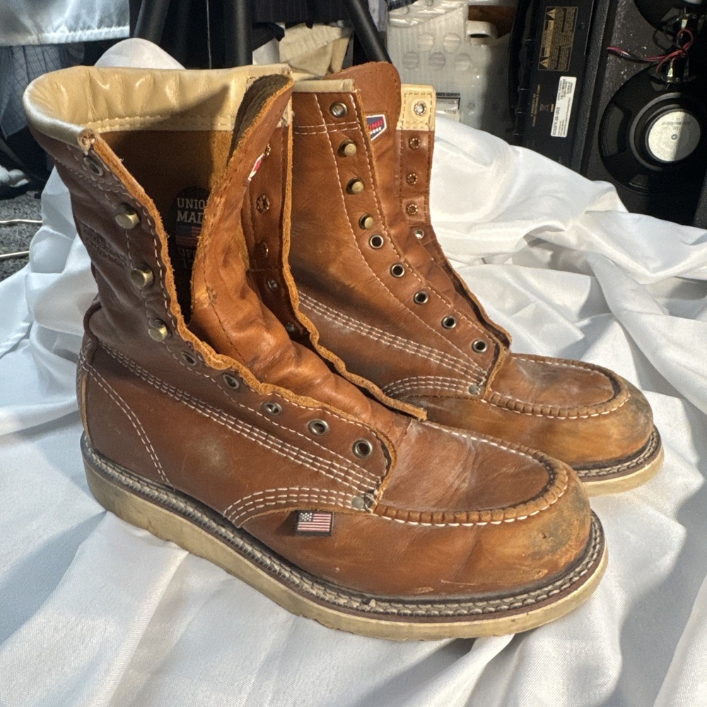 Carolina Boots Ca7002 Soft Toe Wedge Made In USA Men's Union Made 9.5